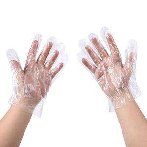 Clear Blue Black Pink Plastic Gloves Household Ploy Disposable Gloves